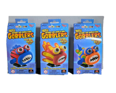 3 Gobblers Wind Up Walkers Make Your Own 3-D Air Dry Clay University, Games ￼