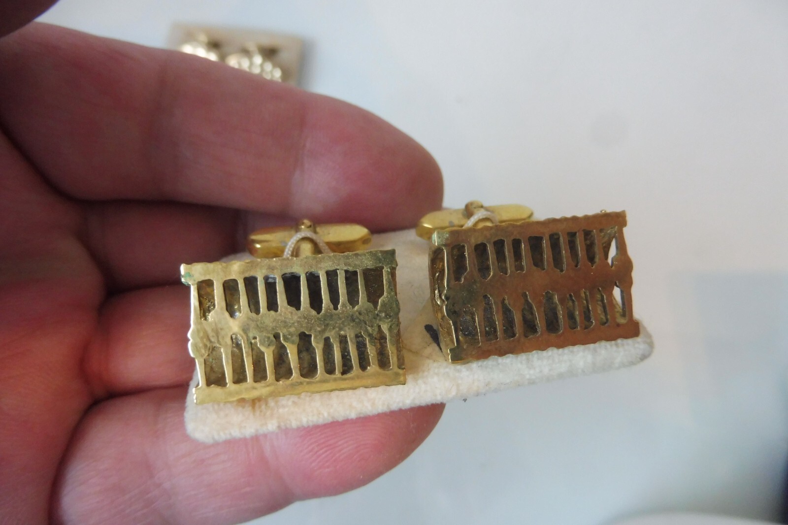 Cufflinks, 3 Pair Beautiful,Solid Cufflinks, Gold… - image 4