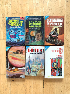 6 Vintage Ace Doubles, SciFi Taschenbücher 60er Jahre