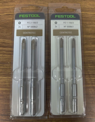 (133692) Festool Centrotec Philips Bits 500842 & 500841 *Brand New*