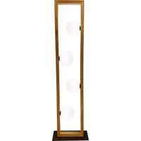 Stehlampe Stehleuchte Holzlampe Glaskugel Wohnzimmerlampe 4 Flammig H 110 Cm