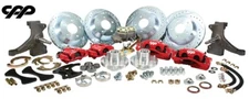 63-66 CHEVY C10 TRUCK 13" FRONT AND 12" REAR BIG BRAKE KIT W/ DROP SPINDLES 5x5