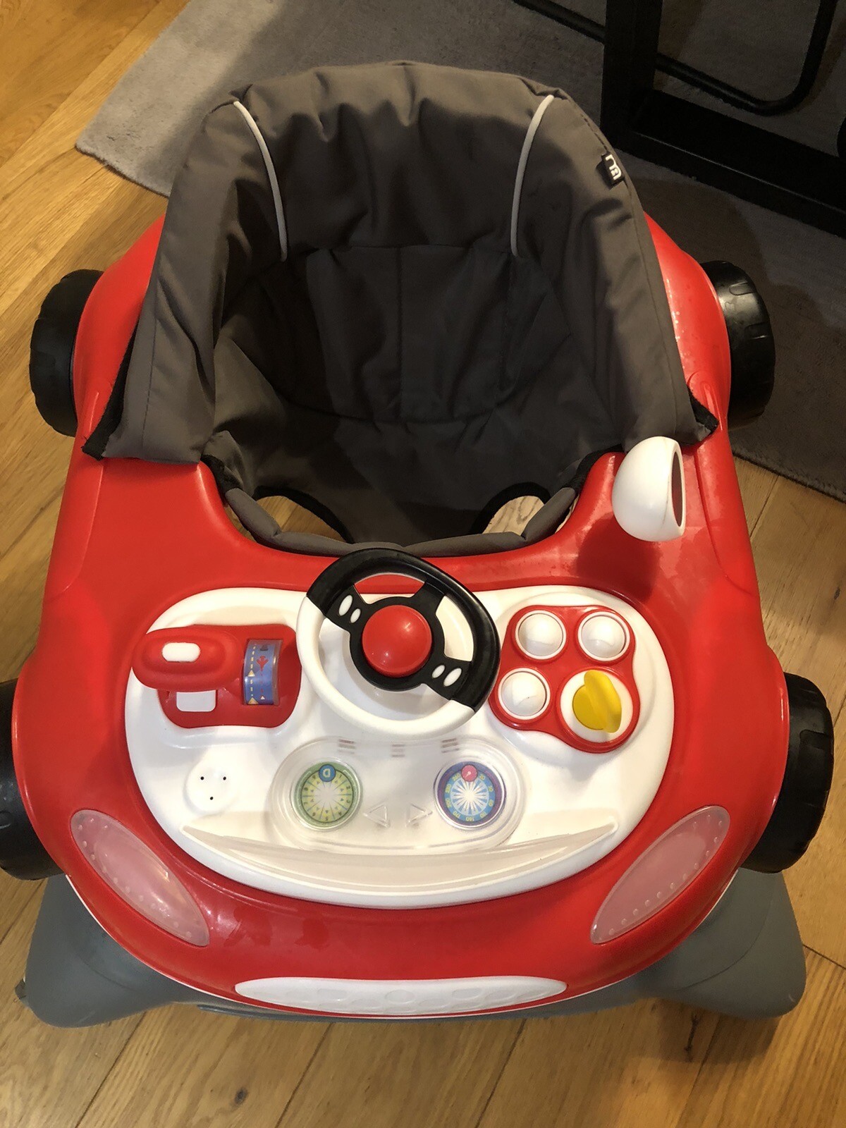 Baby Walker Red Car Go Round Vgc eBay