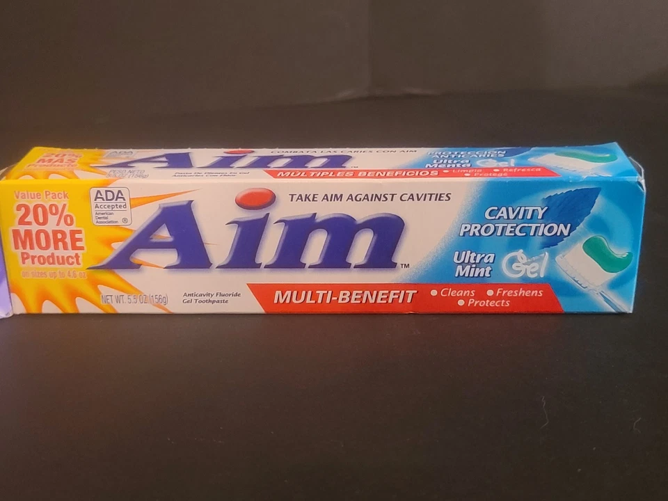(LOT OF 2) AIM Multi-Benefit Tartar Control Mint Gel & Cavity Protection 5.5 oz. - Image 2 of 3