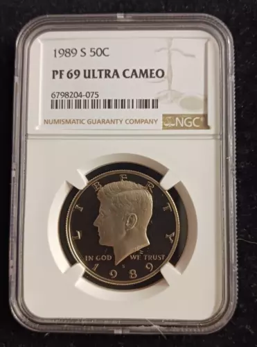 1989 (S) NGC PF 69 ULTRA CAMEO Kennedy Half Dollar Coin