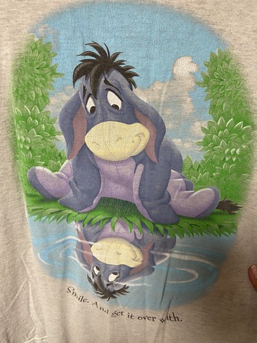 Camiseta De Colección Años 90 Disney Eeyore Winnie Pooh Jerry Leigh Gris Unisex L - Imagen 8 de 9