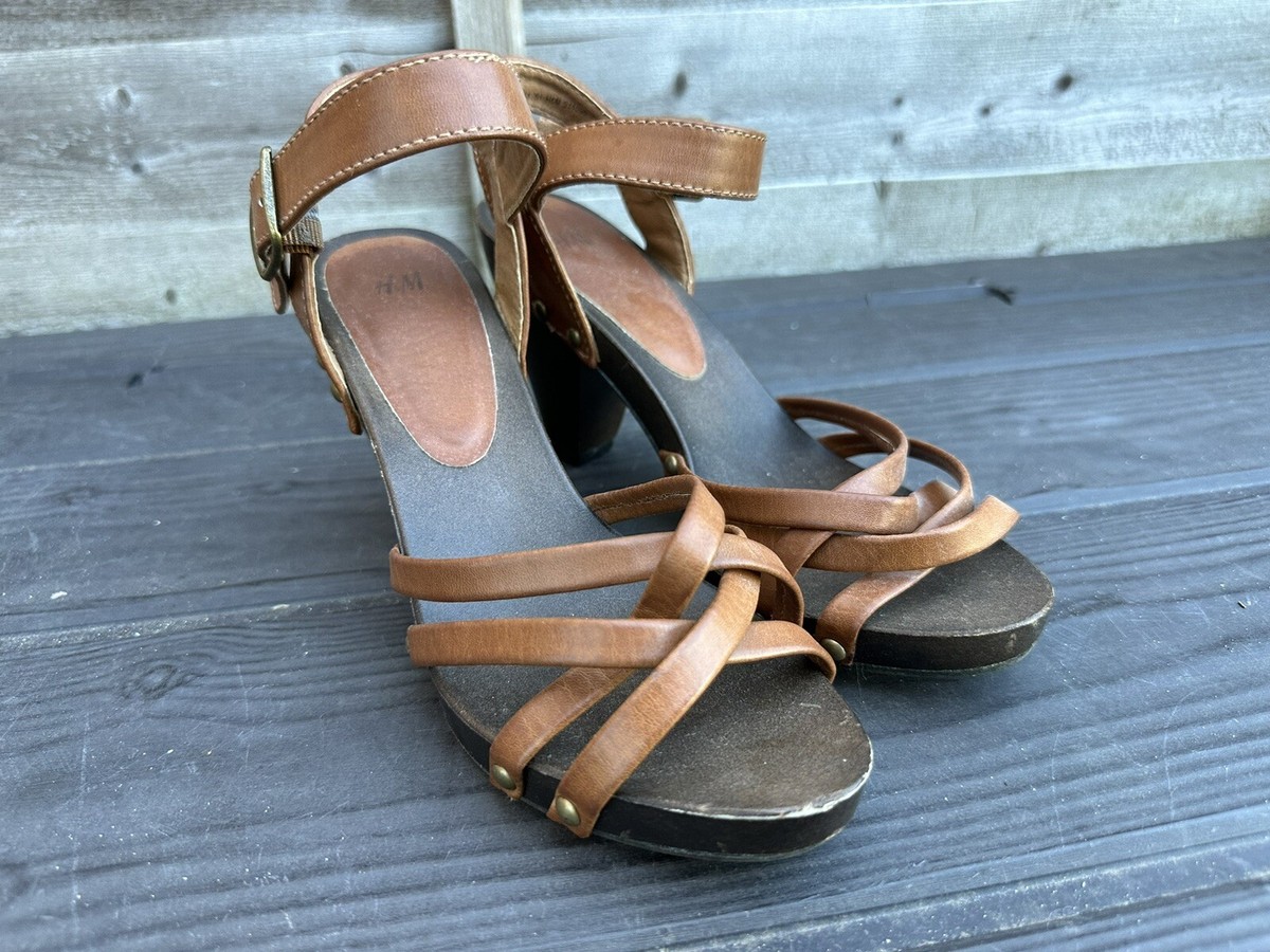 heels sandals size brown H&M
