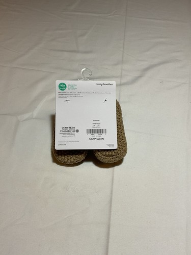 Carter's Baby Unisex Size Newborn Knit Brown Christmas Reindeer Booties NWT - Picture 5 of 5