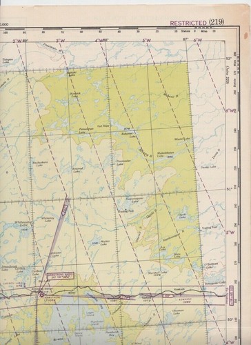 1945 WW2 Restricted Map Vintage AAF Aeronautical Chart Lake Of the Woods US 219 - Picture 3 of 3