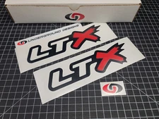 LTX Decals (2pk) Performance Racing Engine Accent Stickers 6.2L LT1 LT4 LT2 LT6