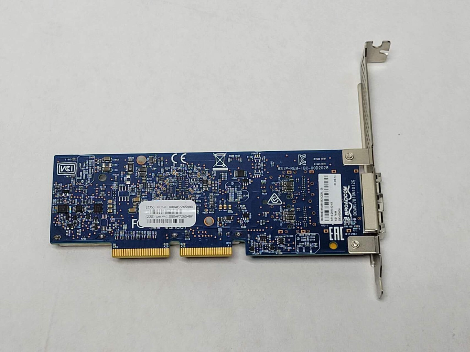 IBM Broadcom Dual-port 10gb SFP Exlom Adapter 94Y5230 for sale 