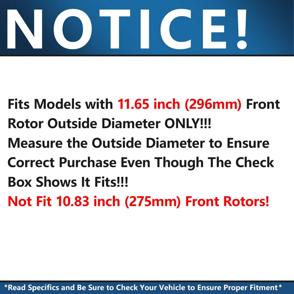 Kit de pastillas de freno rotores de disco delanteros traseros 296 mm para Toyota RAV4 2006-2018 Foto 3 de 4