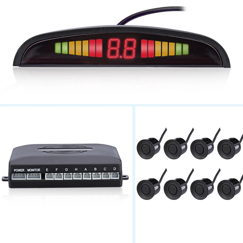 LED Parking Sensor With 8 Sensors Reverse Backup CarParking Radar Monitor System - Image 4 of 4