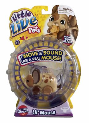 #ad LITTLE LIVE PET Lil Mouse Brown CRUMBS Sound Motion NEW Sealed Toy Series 1 RARE $58.65