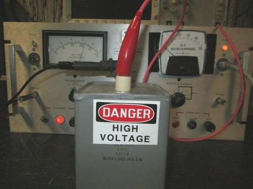5kV 6uF High Voltage Capacitor TESTED! 5000VDC Made in USA Plastic Capacitors Co
