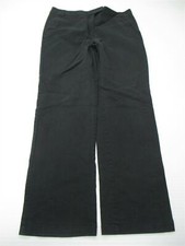 TALBOTS Pants Women's Size 12 Cotton Casual Flat Front Black Bootcut