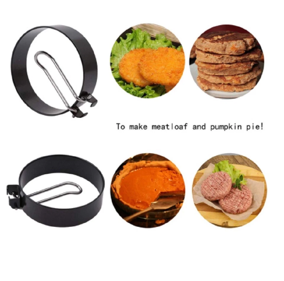 2-Piece Non-Stick Egg Shaper & Pancake Mold Ring Set – Breakfast Cooking Tool - Image 4 of 4