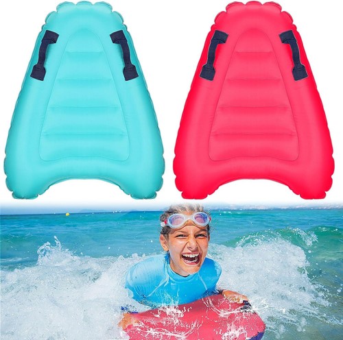 2PC Inflatable Body Boards 27.5" - Kids Surf Trainer w/Handles for Beach & Pool - Picture 24 of 34