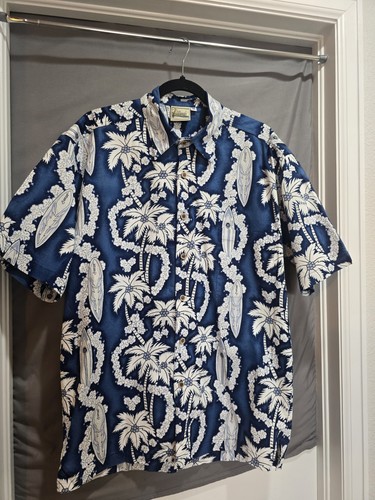 Vintage Hanalei Blue Surfboard Mens M Promotional Shirt For Robert Mondavi Wine
