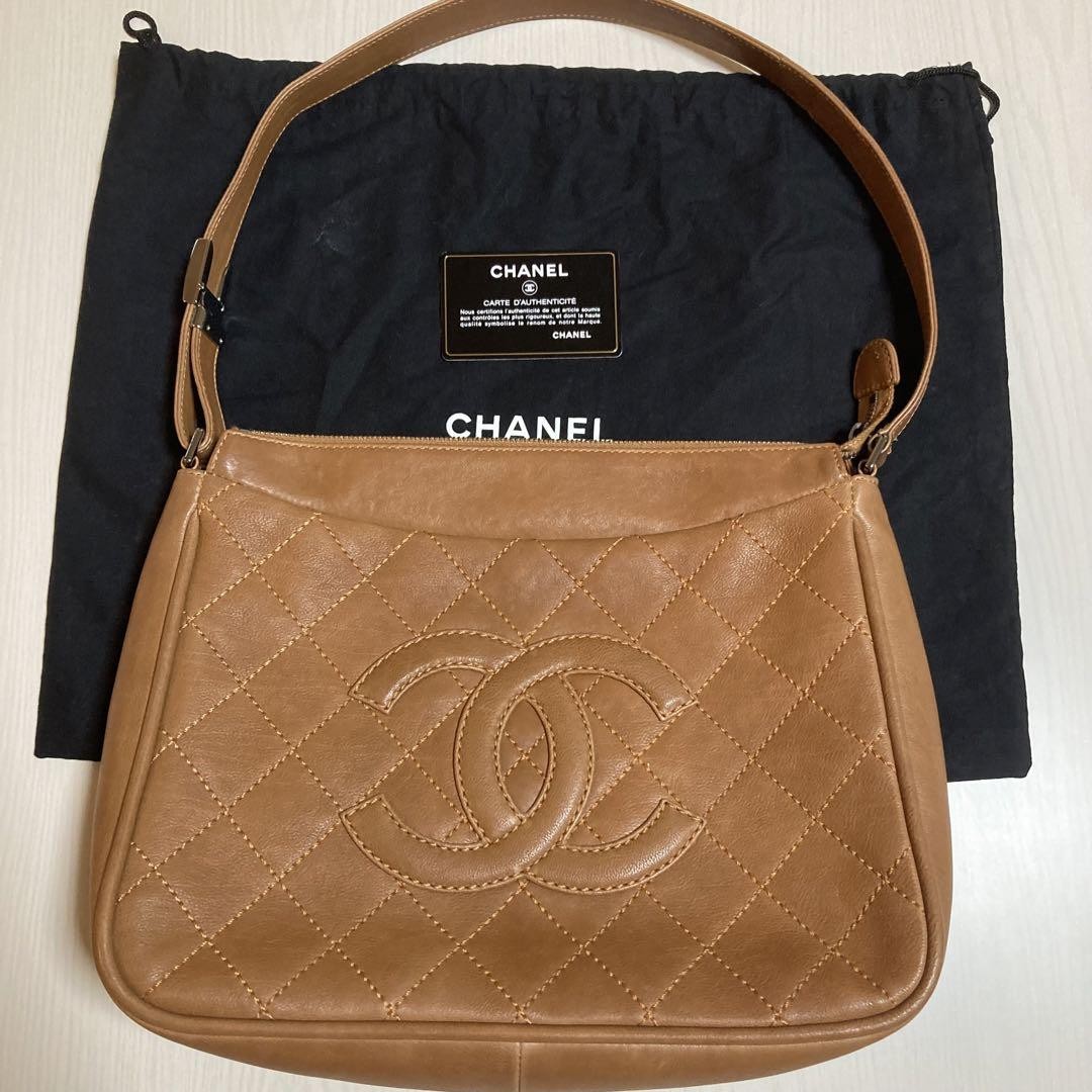 CHANEL Brown Matelasse Leather Dekacoco Shoulder Bag PG7BDE