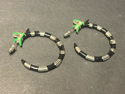 Beetlejuice Sand Snake Goth Hoop Earrings 1 Pair hoops style