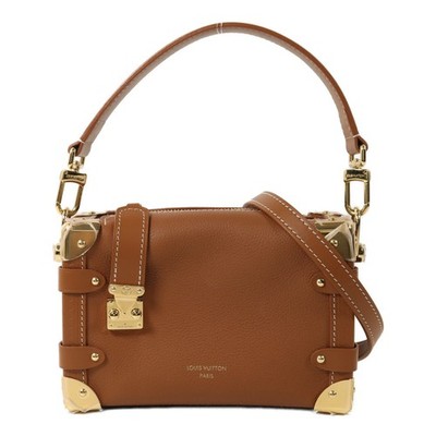 LOUIS VUITTON LV GHW Side Trunk PM 2 Way Shoulder M23818 Calfskin Leather Brown