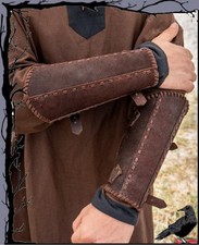 Medieval Larp Leather Bracers - Veteran Epic Armoury