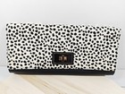 Vintage Banana Republic Animal Print Clutch Tasche Kalbshaar Kunstleder Dalmatiner