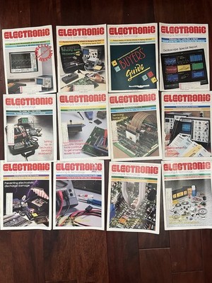 Electronic Servicing & Technology Magazines Lot 1990 Complete Year Nice!