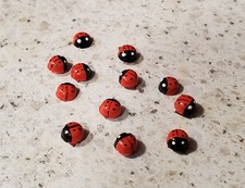3D Mini Micro Ladybug Fridge Magnets Handmade Lot 12pc mo8 
