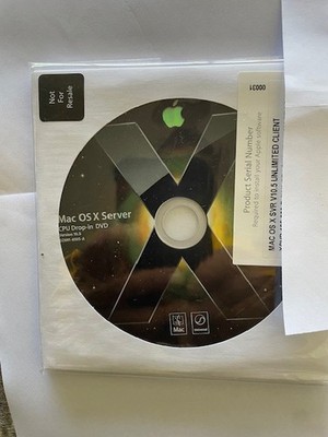 Apple Mac OS X Version 10.5.4 Leopard Server Unlimited Client License Brand New