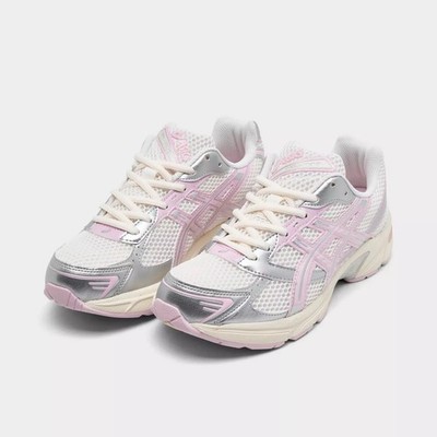 ASICS GEL-1130 Women's White Pink Silver Mesh Low Top Athletic Sneakers Lace Up