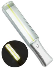MAGDEPO 4X Lighted Handheld/Hand-Free Bar Magnifier 6 Bright LEDs with Yellow