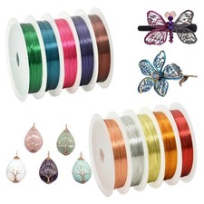 Gondiane 10 Rolls 26 Gauge Colorful Jewelry Wire Craft 26 Gauge, 10 Colors
