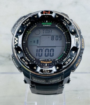 Casio Men's Pro Trek Triple Sensor Tough Solar Watch PRG-240 Black