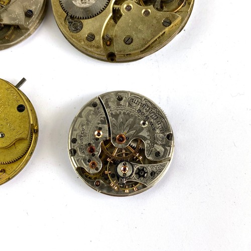 Antique Pocket Watch Movement Lot Illinois Standard Elgin Waltham Parts Repair - Picture 12 of 17