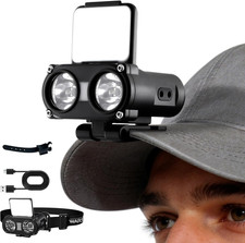 Rechargeable Headlamp, 800 Lumens Motion Sensor LED Head Lamp, COB Clip On Hat L