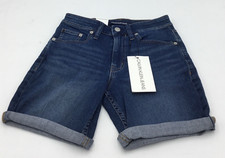Calvin Klein Jeans Womens Modern Classic City Shorts in Blue Size 25