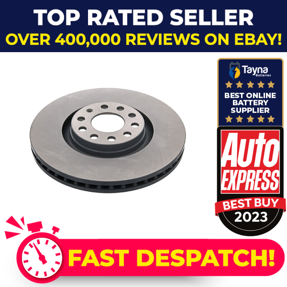 2x Brake Discs Pair Vented fits AUDI A6 C5 2.5D Front 00 to 05 320mm Set Quality