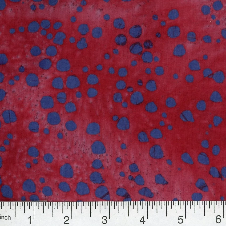 Tela estampada batik 100 % algodón 6 yardas - roja Foto 2 de 2