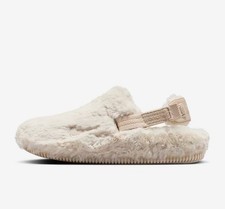 Nike Calm Mule SE NA 'Sanddrift Fur' Beige FZ3119-100 Women's Size 9 NEW
