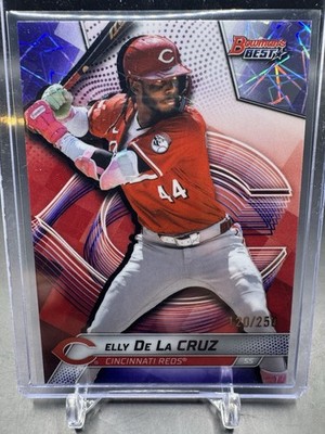 2025 Bowman s Best Elly De La Cruz 120/250 purple lazer refractor #37 Reds