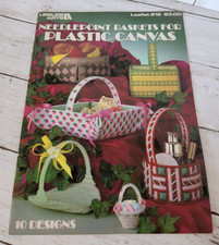 1982 Leisure Arts "Needlepoint Baskets for Plastic Canvas" Leaflet 212 Booklet