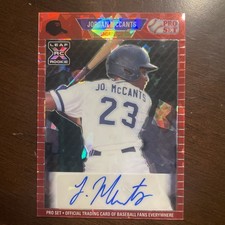 2021 Leaf Pro Set Metal - 1989 Pro Set Autographs Jordan McCants Red Crystals
