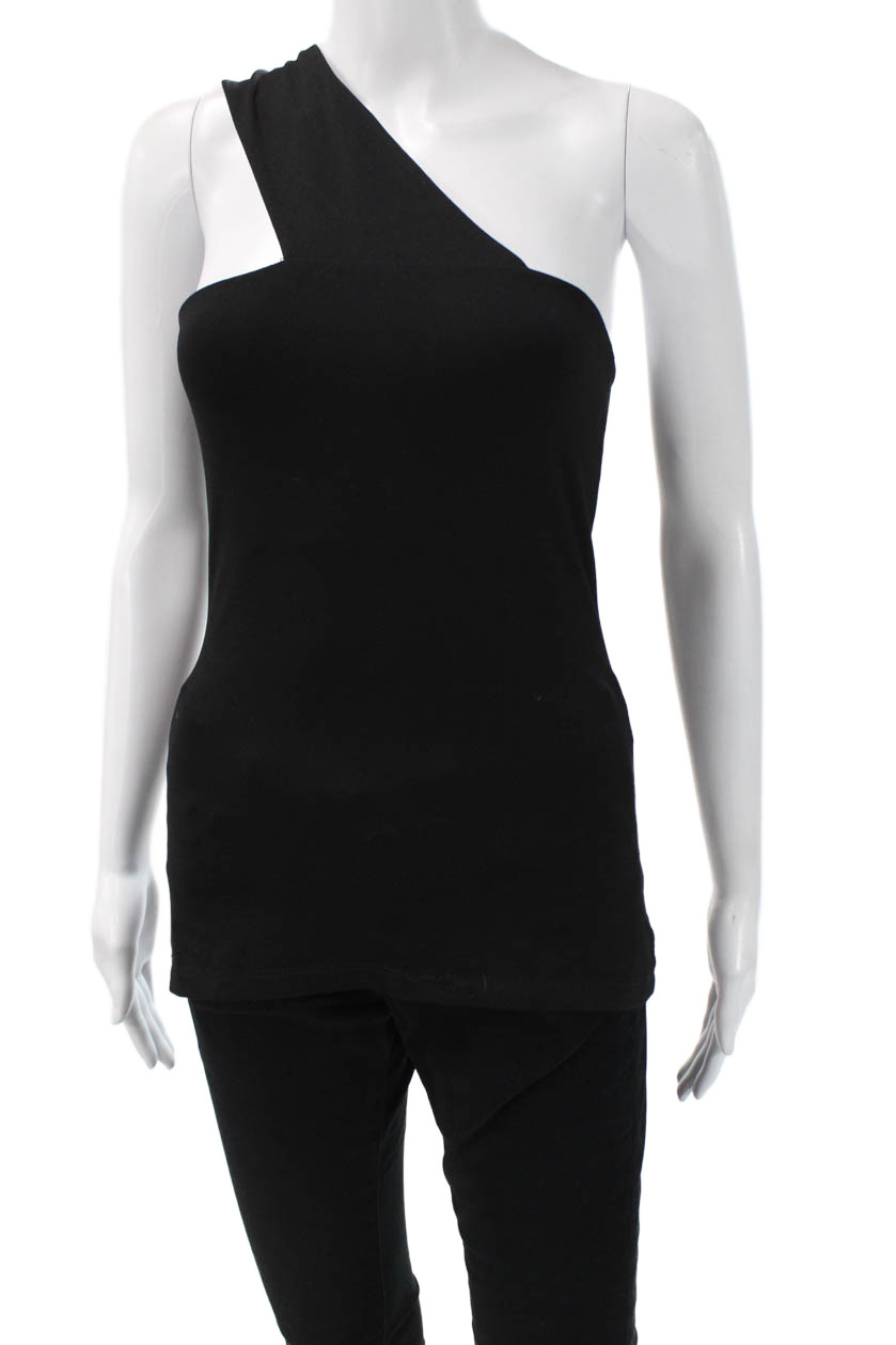 Susana Monaco Women Sleeveless Black Solid Tank Designer Size SFree Shipping in US $100+ Orders | $6.95 Orders Below