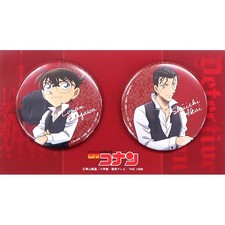 Set of 2 Conan Edogawa Shuichi Akai Detective Conan Button Red Carpet Japan C231