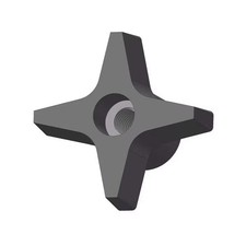 Innovative Components Four Prong Knob, 1/4-20 Thread Size, 1"L, Thru Tap, Steel