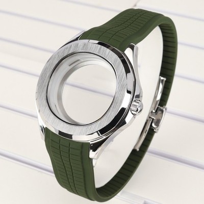 45mm Silver Watch Case Strap Modify rolex mod 316L Stainless For Seiko NH35 NH36