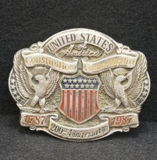 WA17133 GREAT 1987  UNITED STATES OF AMERICA CONSTITUTION  1787-1987 BUCKLE