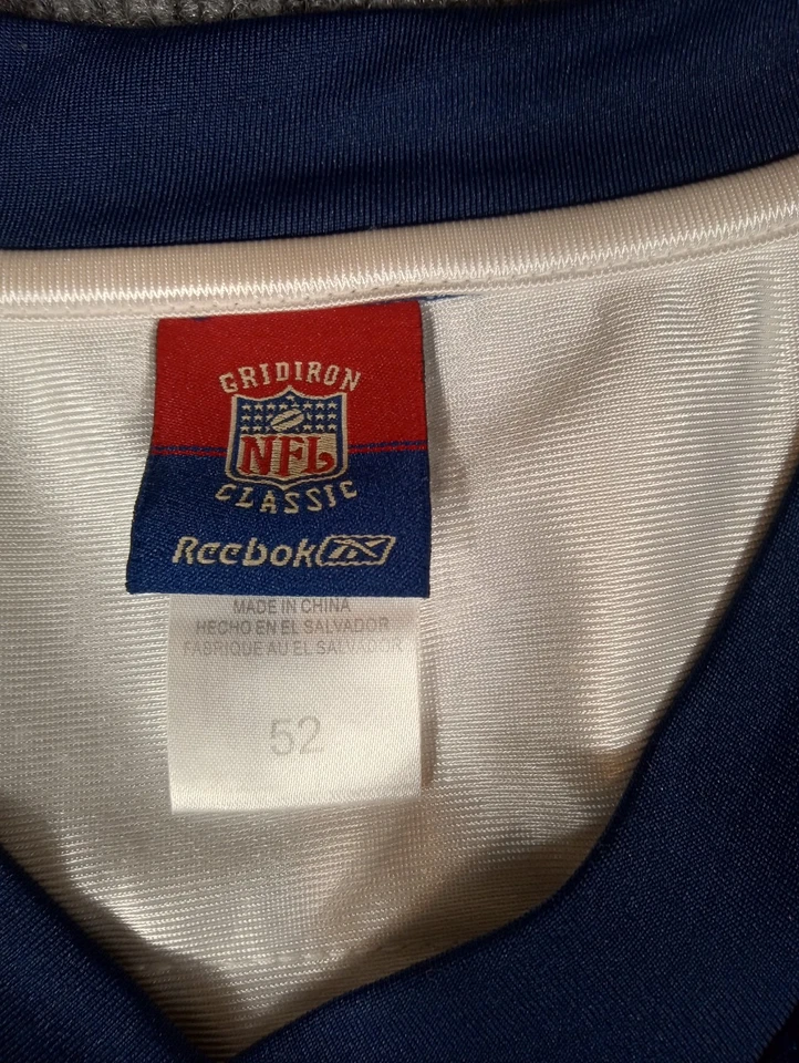 Keyshawn Johnson Dallas Cowboys Reebok Jersey Authentic 52 BLUE Embroidered NFL - Image 3 of 4